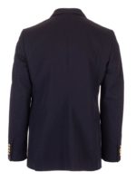 Giacca blu a trama diagonale