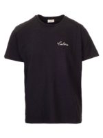 T-shirt nera con ricamo Celine