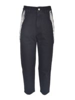 Jeans con strass neri