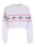 Felpa girocollo crop