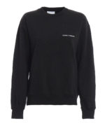 Felpa Logomania nera in cotone