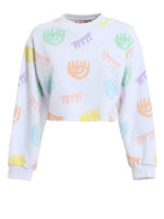 Felpa Logomania crop in cotone