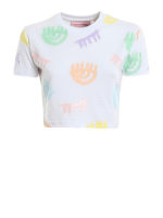 T-shirt Logomania crop in cotone