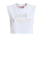 Top Love Fiercely impreziosita con strass