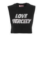 Canotta crop con Love Fiercely in strass