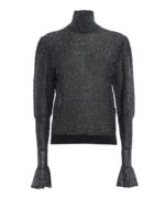 Blusa in lurex con polsi a campana