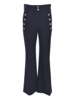 Pantaloni Abyss Blue con bottoni decorativi