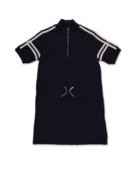 Abito blu con bande logo