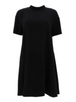 Abito midi svasato con fiocco