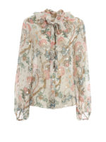 Camicia in seta con ricami lurex