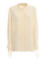 Camicia in seta con polsi plisse