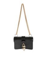 Borsa a spalla mini nera con catena Aby