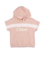 Felpa a manica corta rosa con logo