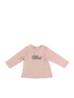 T-shirt rosa cipria con logo