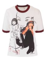 T-shirt stampata bianca