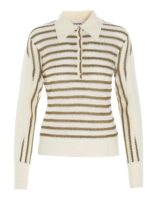 Maglia a righe crema