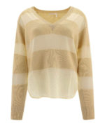 Maglione in lana con inserti in seta