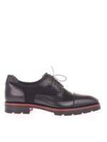 Scarpe derby nere con dettaglio rosso