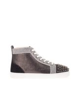 Sneakers Lou Spikes Orlato nere e argento