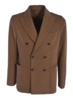 Giacca doppiopetto color cammello