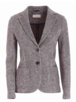 Giacca grigio melange con reverse classico