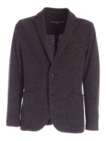 Giacca monopetto nera e grigia