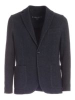 Giacca monopetto blu melange