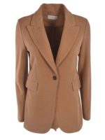 Giacca bottone singolo color cammello
