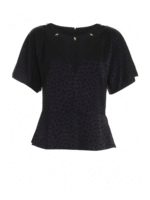 Blusa con mesh nera