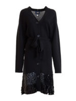 Cardigan lungo con paillettes