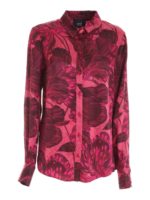 Camicia stampa fiori rosa