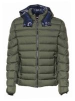 Piumino con cappuccio verde