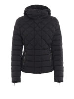 Piumino sciancrato nero