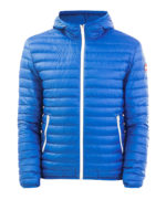 Piumino blu con cappuccio