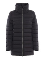 Piumino in nylon opaco stretch nero