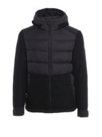 Piumino in nylon e lana con cappuccio