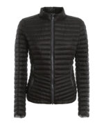 Piumino nero con tasche a zip