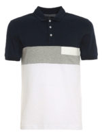 Polo in pique con logo gommato