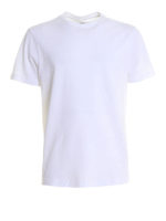 T-shirt in pique di cotone con patch logo