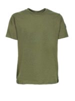 T-shirt verde con logo gommato