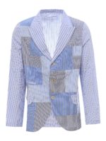 Blazer in cotone effetto patchwork
