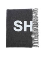 Sciarpa con logo lettering grigia