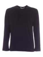 T-shirt a manica lunga nera con logo