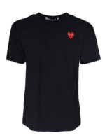 T-shirt Red Heart nera