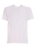 T-shirt bianca con cuciture a rovescio