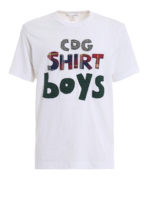 T-shirt in cotone con patch CDG