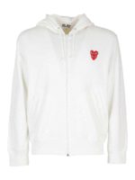 Felpa in cotone con cappuccio e cuori