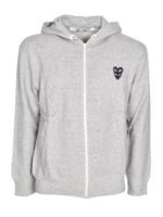 Felpa con zip Double Black Heart grigia