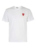 T-shirt in cotone con cuori ricamati