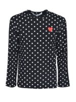 T-shirt nera Red Heart dot